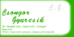 csongor gyurcsik business card